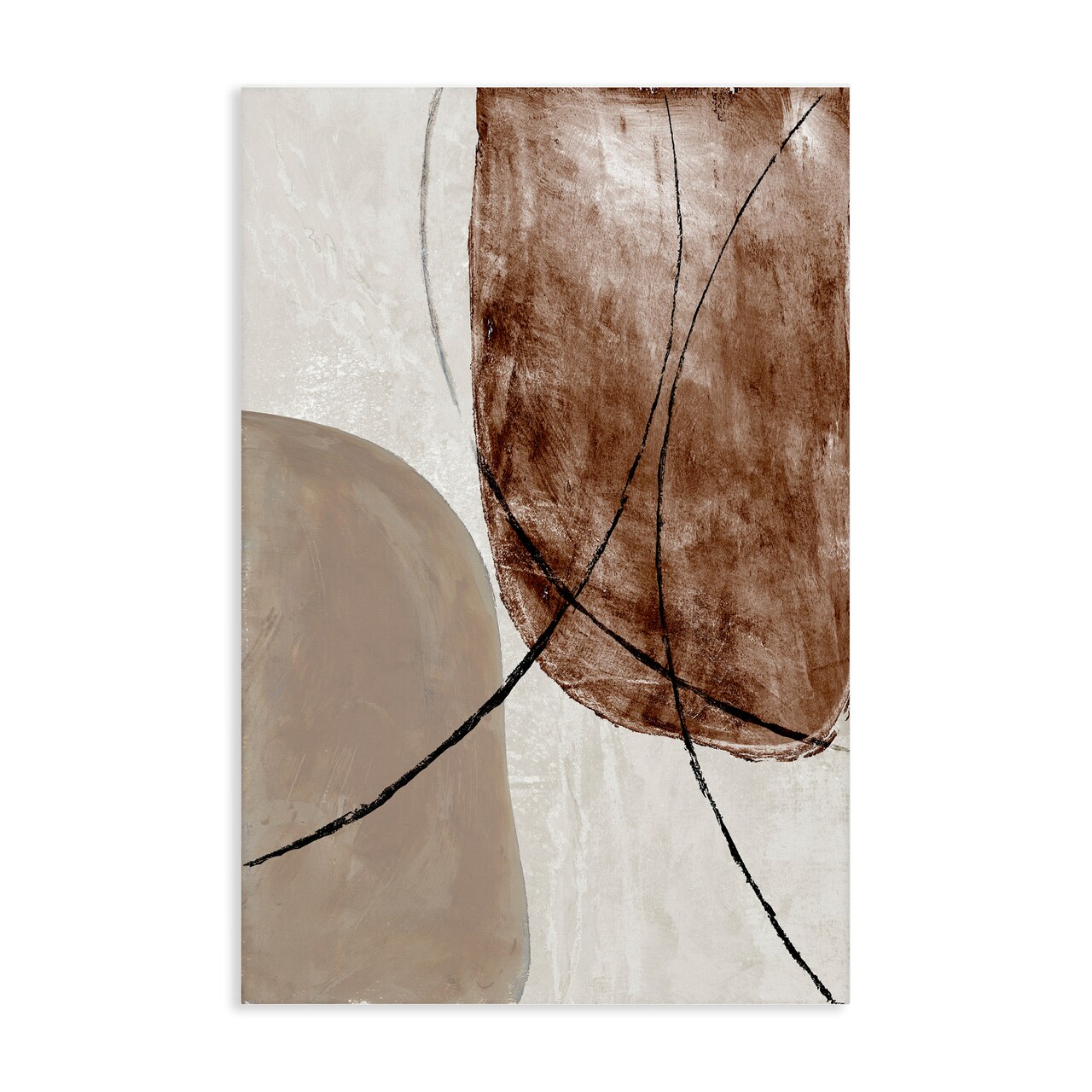 Stupell Industries Taupe & Brown Abstract Canvas, design by Merri Pattinian